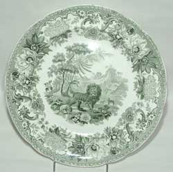 Spode, Aesops Fables Series, The Fox and the Lion Pattern Plate, ca. 1832