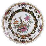 Geese with Peonies and Feathers Plate