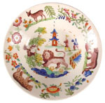 "New Hall Chinoiserie saucer" Plate