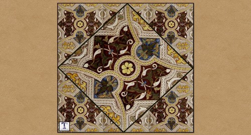 “Flower with Dotted Roads” Tile Puzzle