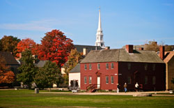 Autumn Scene with building in front