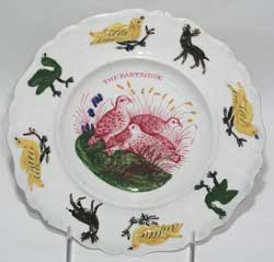 Unknown Maker, Child's Plate, The Partridges, ca. 1840