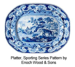platter, sporting series pattern by enoch wood & sons