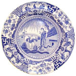 "Lange Lijsen, Jumping Boy, or Long Eliza pattern" Plate