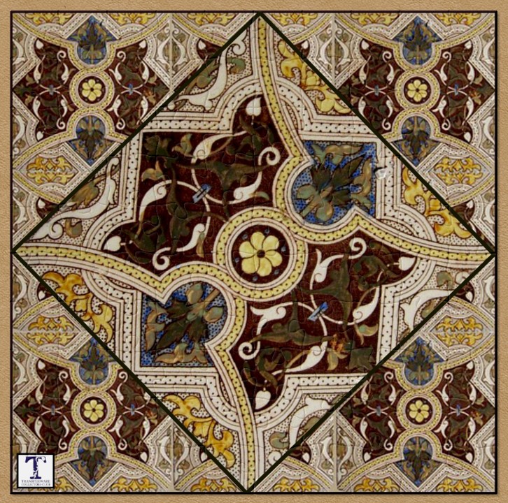 “Flower with Dotted Roads” Tile Puzzle