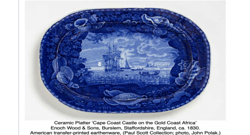 Ceramic Platter 'Cape Coast Castle on the Gold Coast Africa'