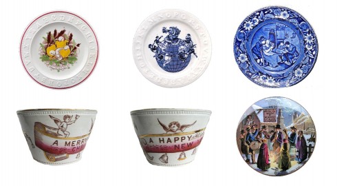A Smattering of Christmas and New Year Transferware