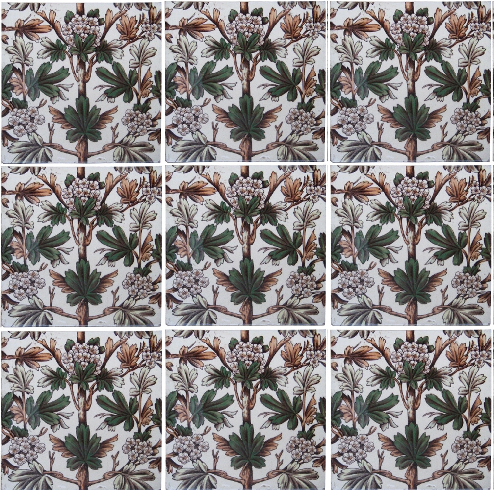 Flowering Tree set of 9 tiles